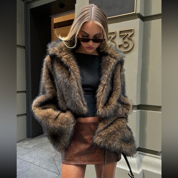 Jackets & Blazers - Luxurious Vintage Vegan Fur Jacket
